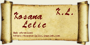Kosana Lelić vizit kartica